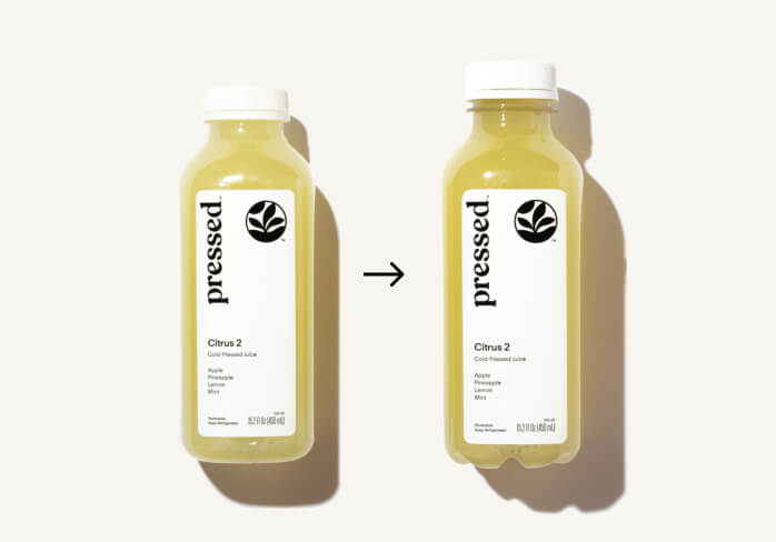 pressed virgin plastic bottle and rPET bottle)